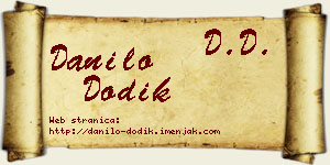 Danilo Dodik vizit kartica